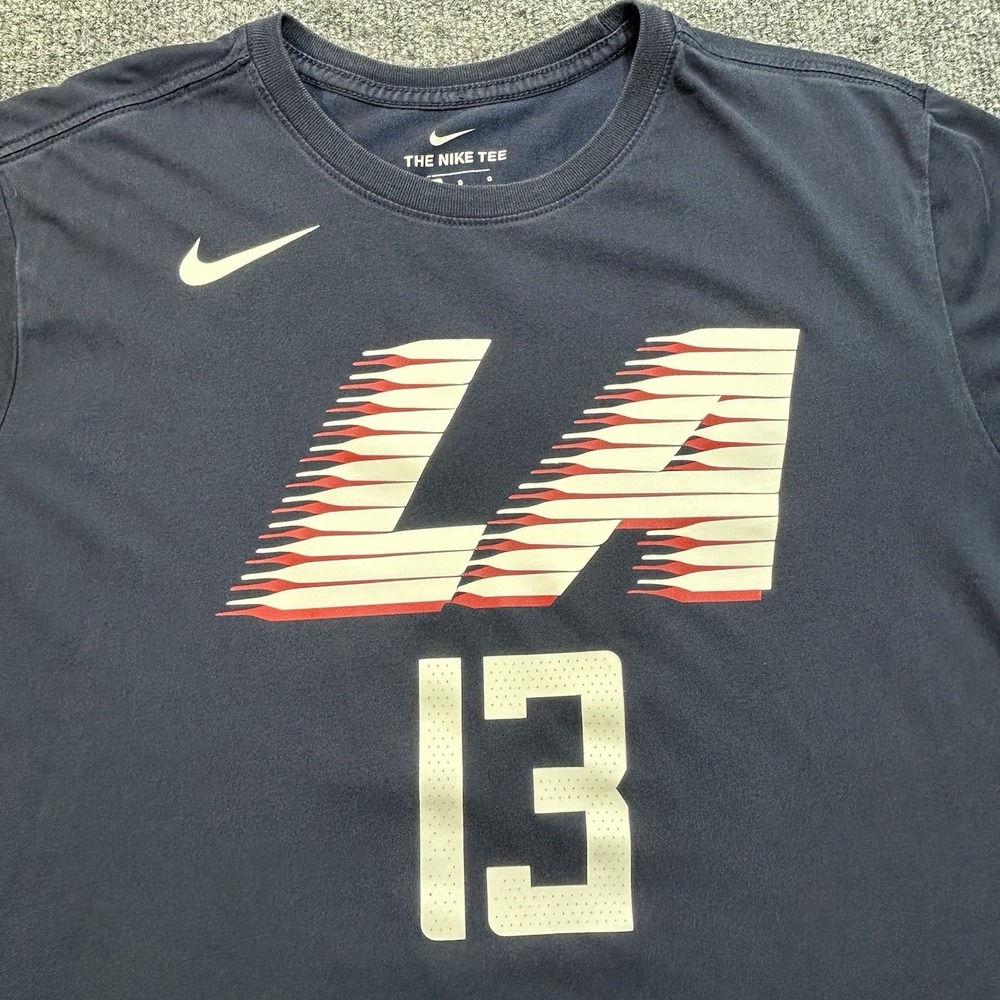 NIKE Dri-Fit T-Shirt Blue Size Large Los Angeles Clippers Paul George #13 PG-13
